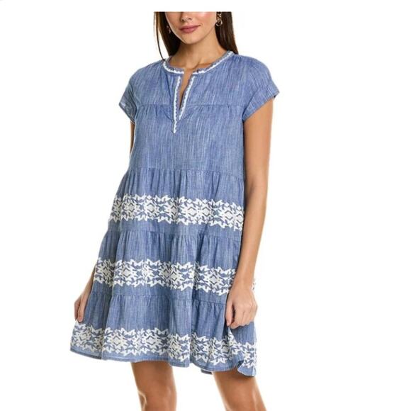 Roller Rabbit Chambray Pamela Dress XS - Picture 1 of 13
